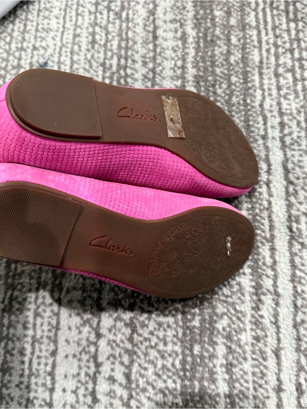 Clarks Artisan Pink Tige De Cuir Loafers Suede Flats size 6M - Picture 6 of 8